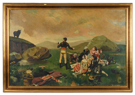 Framed Tales Told in the Wind Oil on Canvas