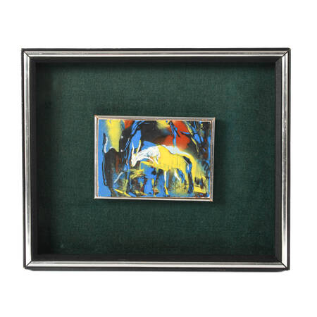 Framed J. Akston Untitled 1979 Enamel on Paper
