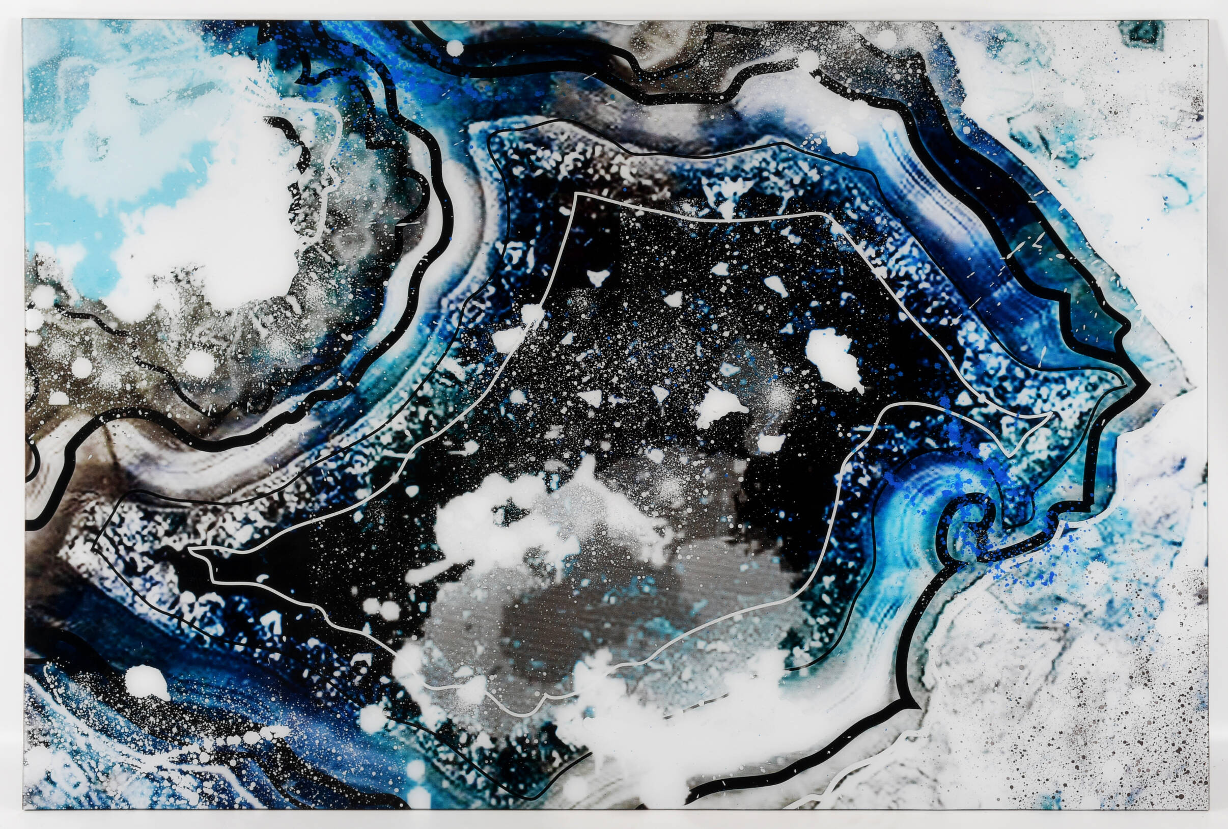Abstract Pour Print on Acrylic