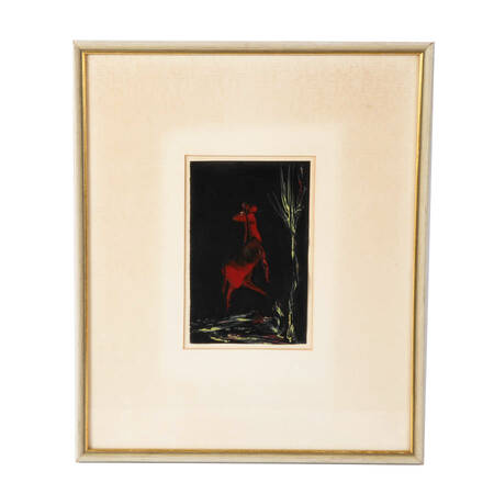 Framed J. Akston "Flight 1969" Enamel on Board