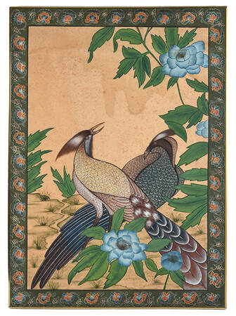 Framed "Feathers and Petals" Canvas on Board