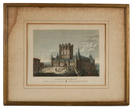 "Entrada del Alcázar de Segovia" Etching by Jean François Ernest Liger