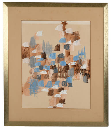Framed Signed G. Allison Mix Media Artwork