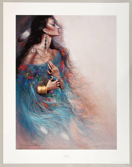 Signed Ozz Franca Limited-Edition 129/150 Artist Proof "Olympia" Print