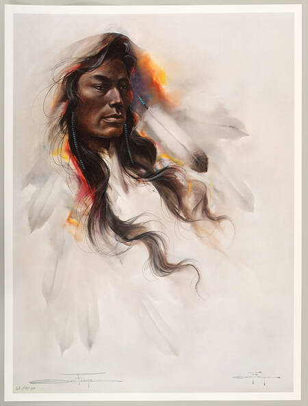 Signed Ozz Franca Limited-Edition Artist Proof 63/95 "Cacique" Print
