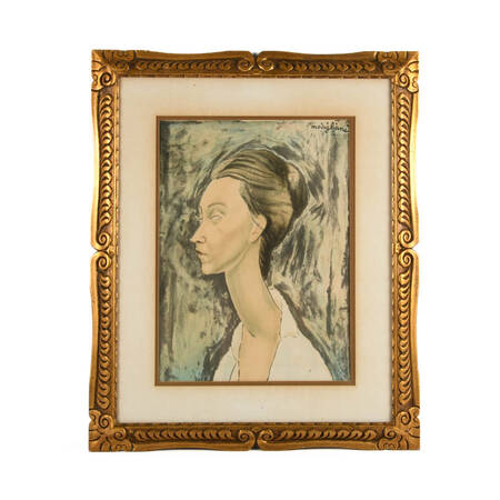 Framed "Lunia Czechowska" Chromolithograph on Paper After Amedeo Modigliani