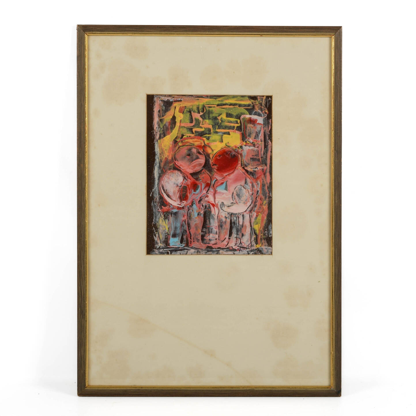 Framed Signed J. Akston "Untitled, 1963" Artwork