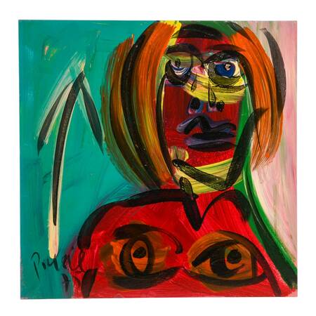Signed Peter Keil "Rising Passion" Mixed Media on Masonite