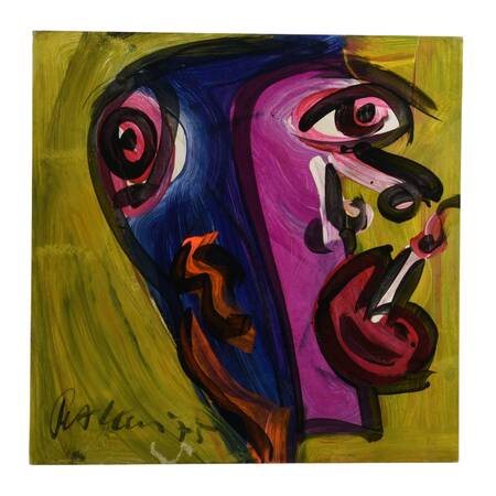 Signed Peter Keil "The Unfolding Self" Mixed Media on Masonite