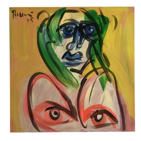 Signed Peter Keil "Where the Eyes Fall" Mix Media on Masonite