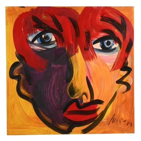 Signed Peter Keil "Ember of Emotion" Mixed Media on Masonite