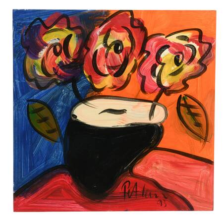 Signed Peter Keil "Untitled, 1993" Mixed Media on Masonite
