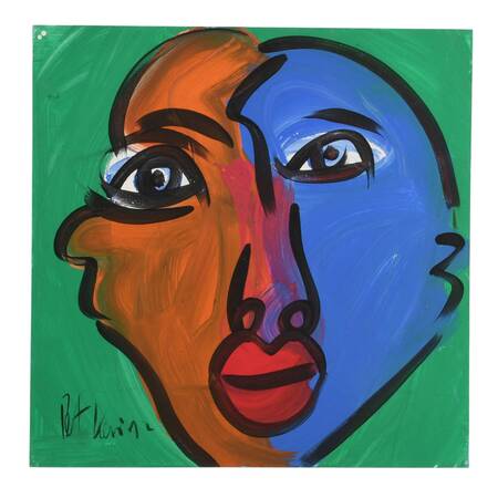 Signed Peter Keil "Reflected Ruminations" Mixed Media on Masonite