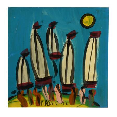 Signed Peter Keil "Harmony of Nature and Color" Mixed Media on Masonite