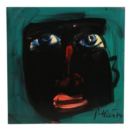 Signed Peter Keil "Shadowed Reflection" Mixed Media on Masonite
