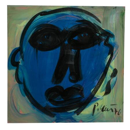 Signed Peter Keil "Magnified Guise" Mix Media on Masonite