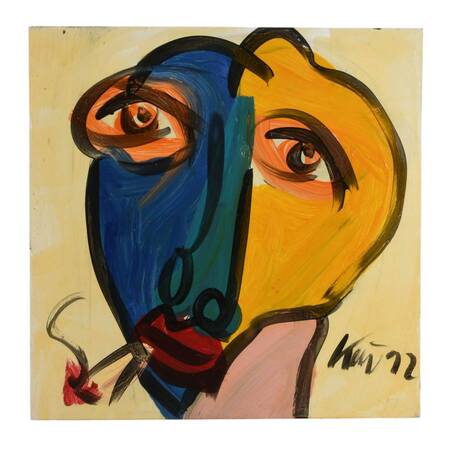 Signed Peter Keil "Awaited Respite" Mixed Media on Masonite