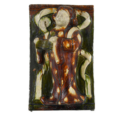Antique Chinese Glazed Sancai Architectural Tile