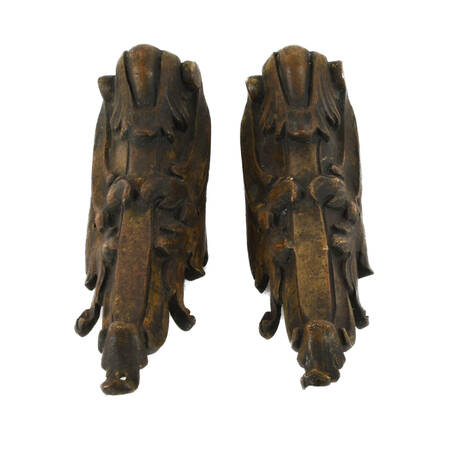Antique Two Ornate Brass Architectural Fittings