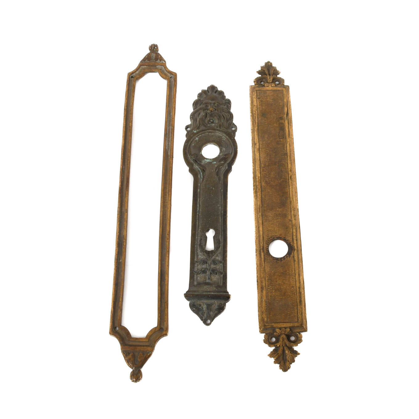 Grouping of Three Bronze Architectural Hardware Accouterments