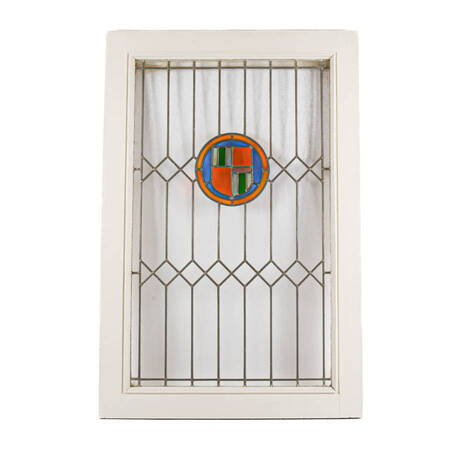 Large Antique Stained-Glass Window