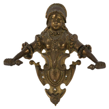Figural Brass Lady Architectural Accent