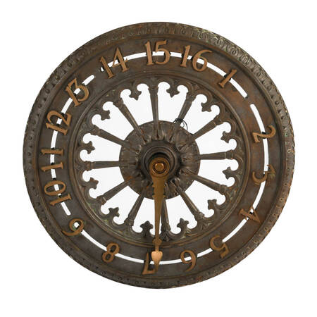 Antique Architectural Lobby Elevator Floor Dial