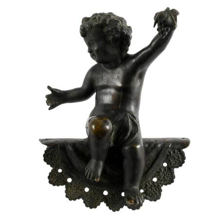 Antique Spelter Ornamental Putti Figure