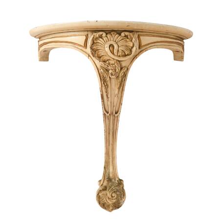 Italian Carved Wooden Wall Mounted Sconce Shelf