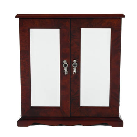 Bombay Co. Mahogany Jeweled and Mirrored Jewelry Chest