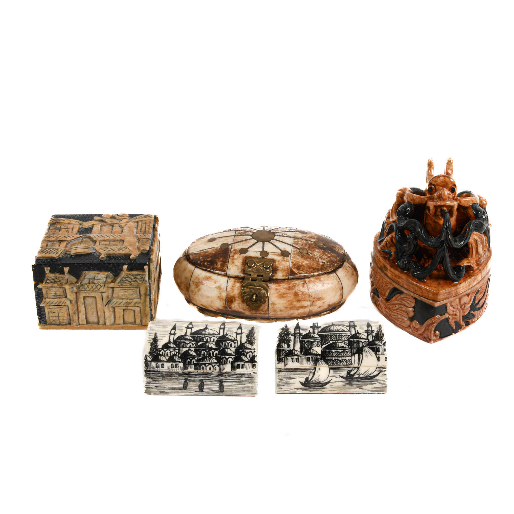 Assorted Mix Grouping of Trinket Boxes
