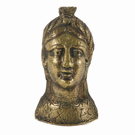 Brass Sculpture Woman's Head