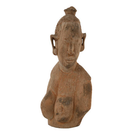 Antique Carved African Female Bust