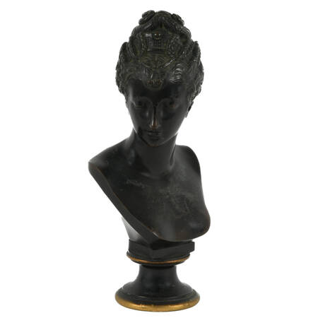 Black Metal Bust of Diana De Poitiers After Jean Goujon
