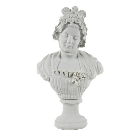 Antique Bisque Bust of a Woman in a Bonnet After Jean-Baptiste Greuze