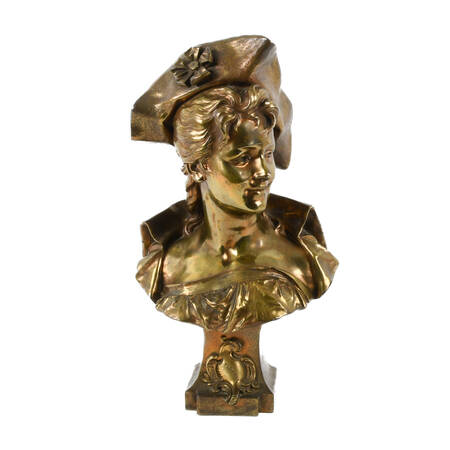 Bronze Bust "Floreal" by Emile Pinedo