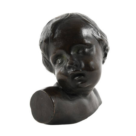 Signed Dini E. Cellai Terracotta Bust of a Child