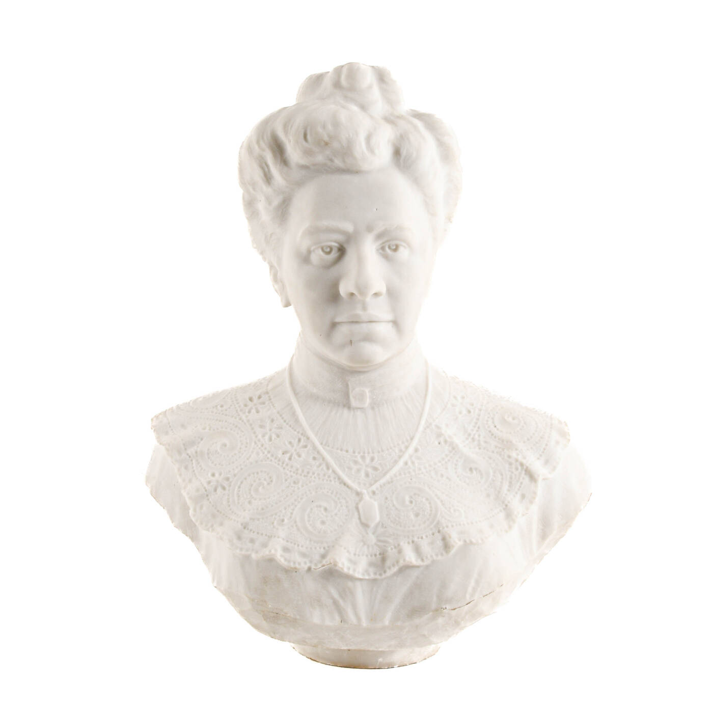 Signed Victorian Marble Bust of a Lady