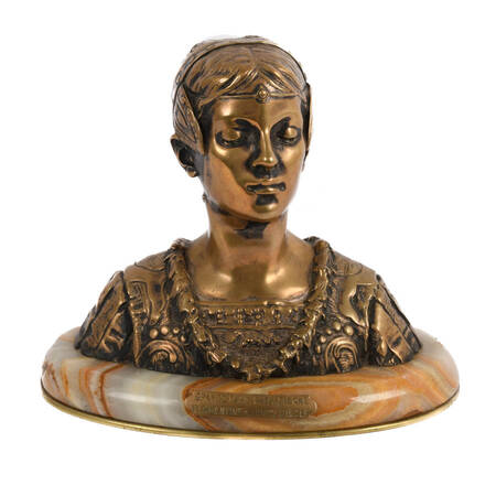 Signed Roland G. Colombo's "Grande Dame Patricienne" Bronze Bust