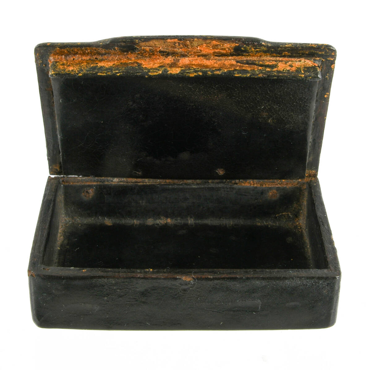 Antique Spanish Hand-Painted Wood Trinket Box