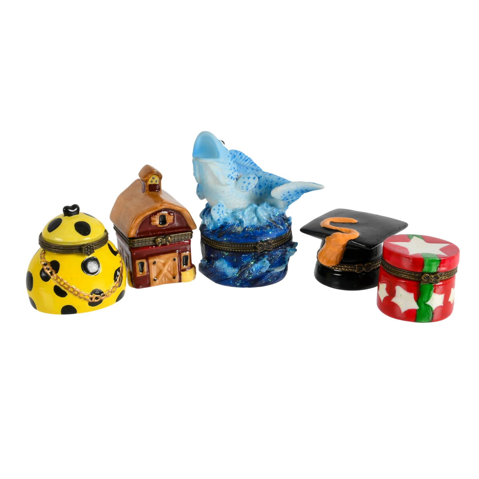 Grouping of Figural Trinket Boxes