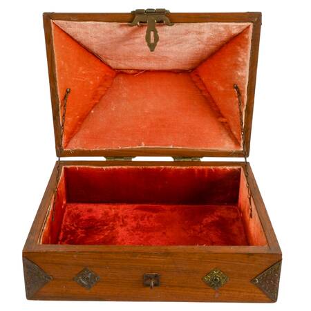 Antique South Indian Exotic Wood Kerala Dowry Box