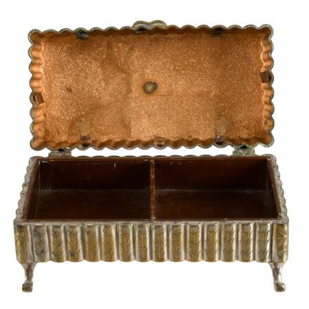 Vintage Fred Zimablist Footed Brass Music Box Case