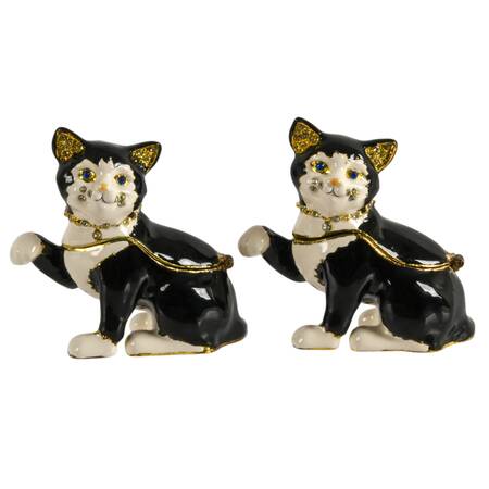 Pair of Arosa Tuxedo Cat Jewelry Boxes