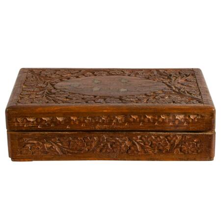 Antique Wooden Floral Box