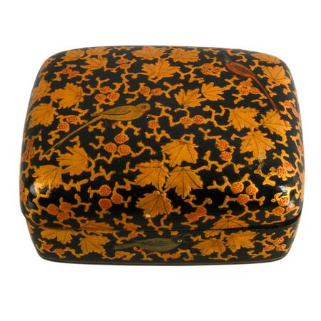 Antique Kashmiri Hand-Lacquered Papier-Mâché Box