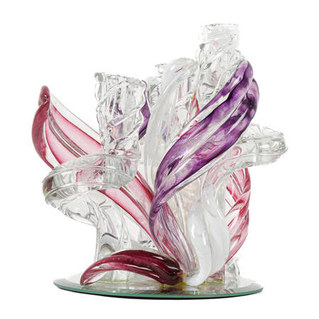 Abstract Studio Art Glass Candle Holder and Sculpture