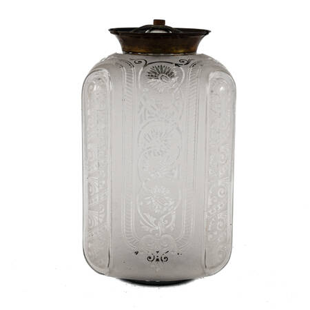 Antique Acid Etched Hanging Light