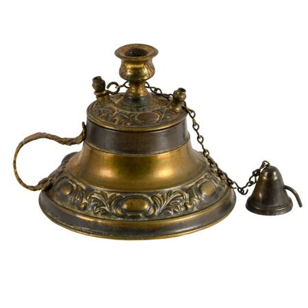 Antique Brass Chamberstick Candle Holder with Snuffer