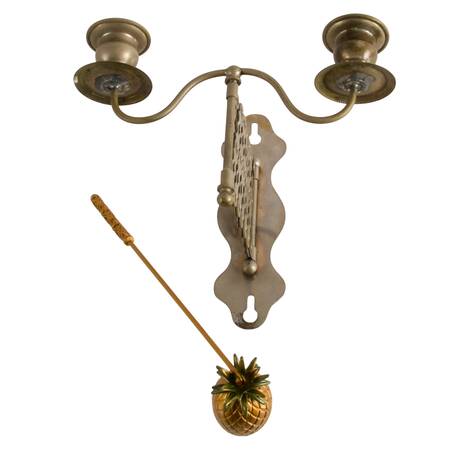 Candle Wall Sconce with Pineapple Snuffer